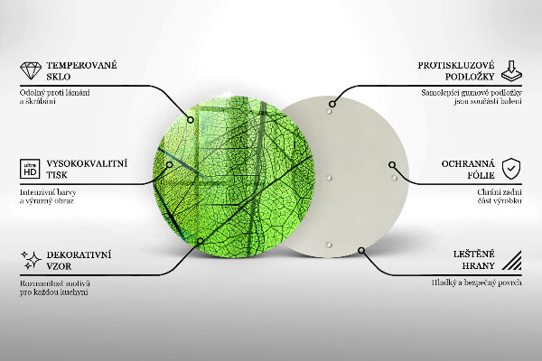 Glas Ceranfeldabdeckung Naturblattadern