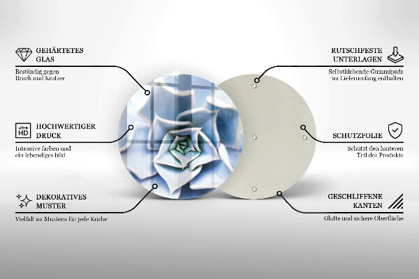 Glas Ceranfeldabdeckung Blumenpflanze