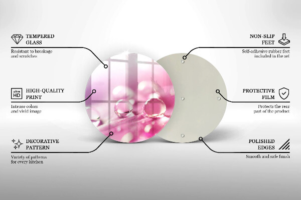Glas Ceranfeldabdeckung Taublütenblätter