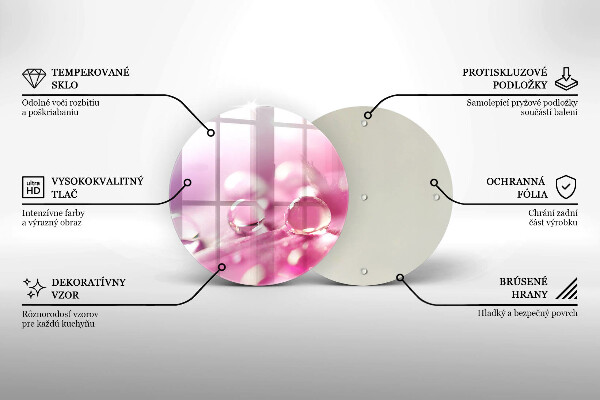 Glas Ceranfeldabdeckung Taublütenblätter
