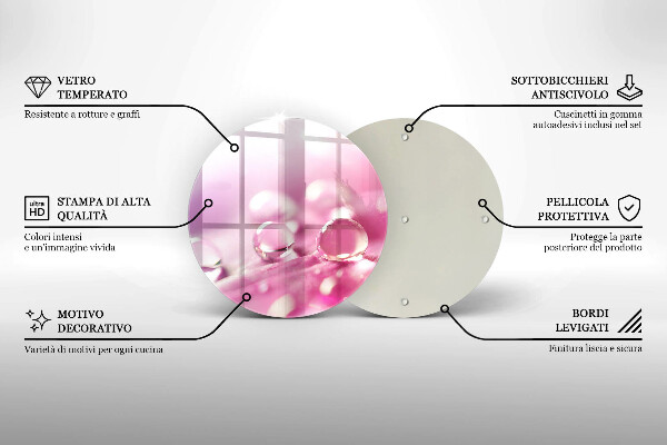 Glas Ceranfeldabdeckung Taublütenblätter