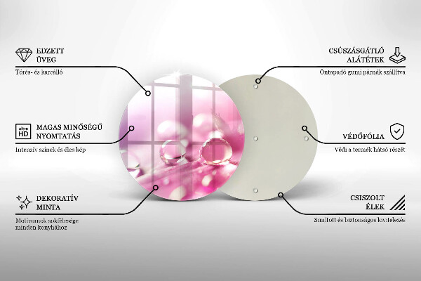 Glas Ceranfeldabdeckung Taublütenblätter