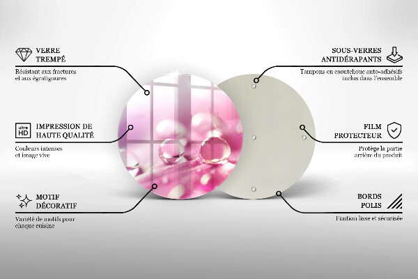 Glas Ceranfeldabdeckung Taublütenblätter