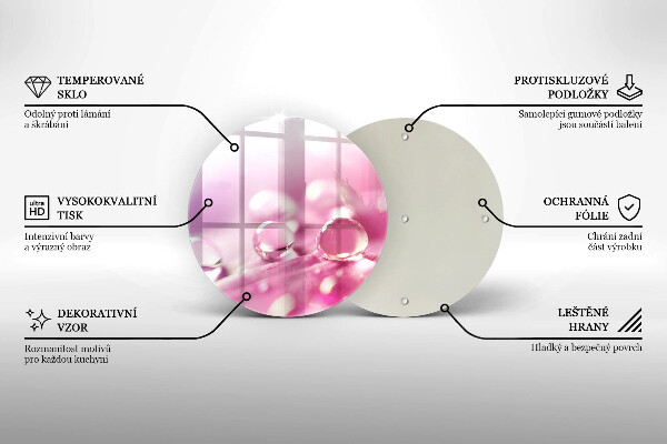 Glas Ceranfeldabdeckung Taublütenblätter
