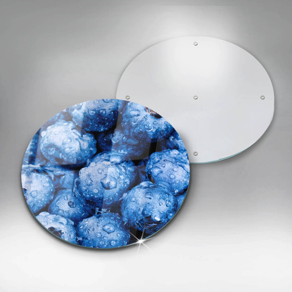 Glas Ceranfeldabdeckung Saftige Blaubeeren