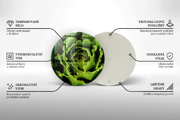 Glas Ceranfeldabdeckung Salatblätter essen