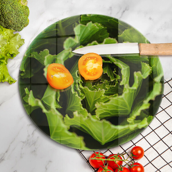 Glas Ceranfeldabdeckung Salatblätter essen