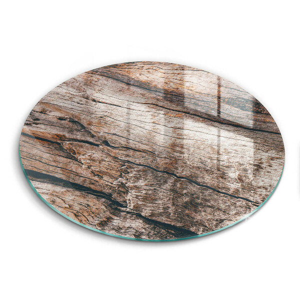 Glas Ceranfeldabdeckung Holzstruktur