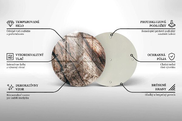 Glas Ceranfeldabdeckung Holzstruktur