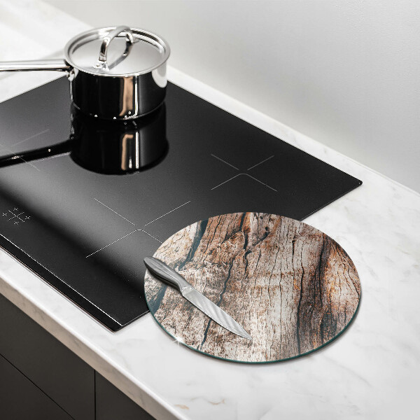 Glas Ceranfeldabdeckung Holzstruktur