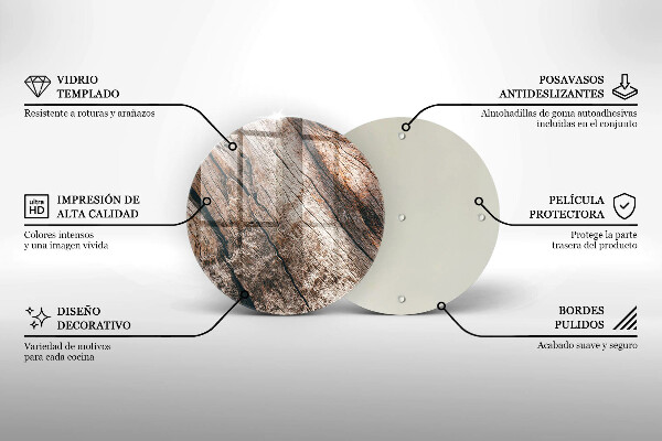 Glas Ceranfeldabdeckung Holzstruktur