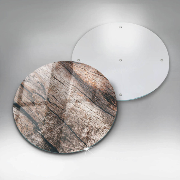 Glas Ceranfeldabdeckung Holzstruktur