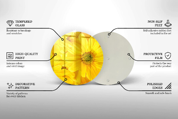 Glas Ceranfeldabdeckung Blütenblätter