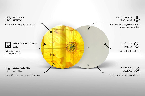 Glas Ceranfeldabdeckung Blütenblätter