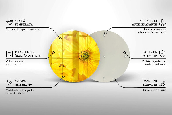 Glas Ceranfeldabdeckung Blütenblätter