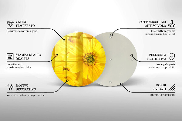 Glas Ceranfeldabdeckung Blütenblätter