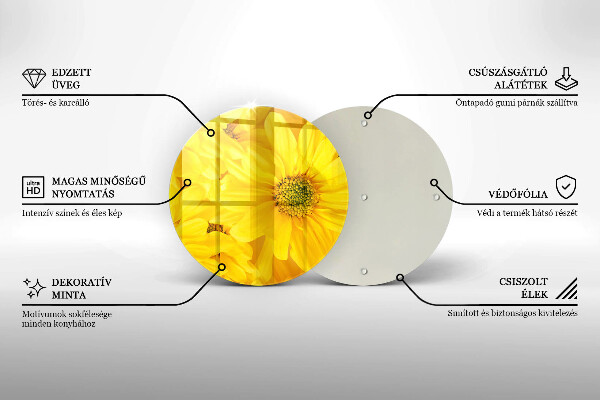 Glas Ceranfeldabdeckung Blütenblätter