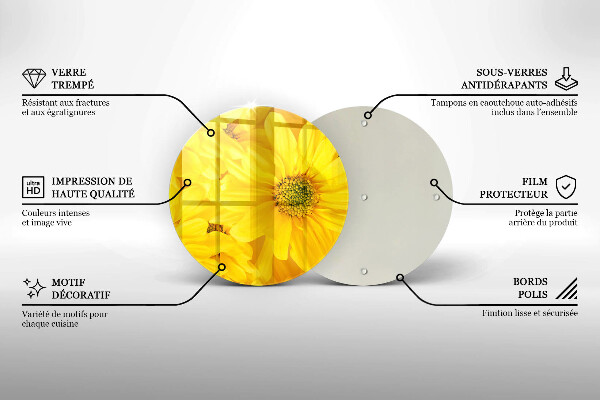 Glas Ceranfeldabdeckung Blütenblätter