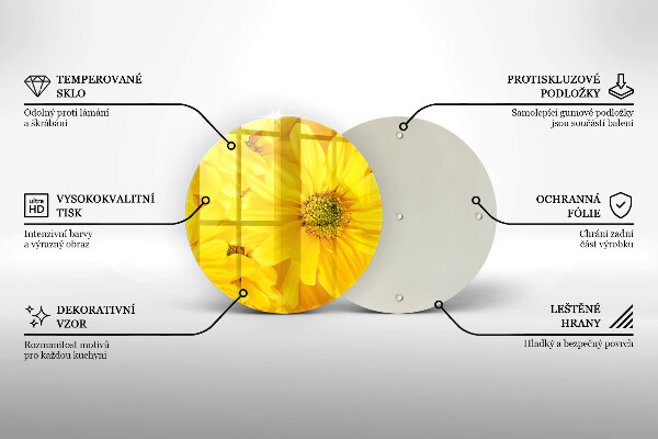 Glas Ceranfeldabdeckung Blütenblätter