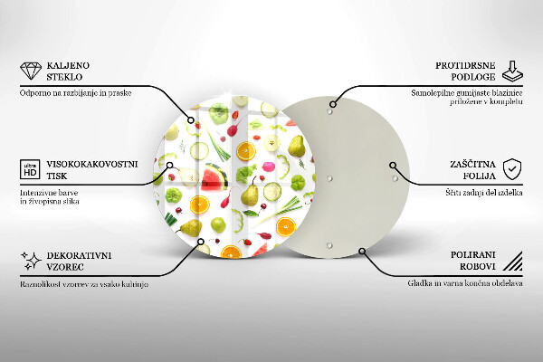 Glas Ceranfeldabdeckung Obst- und Gemüsemuster