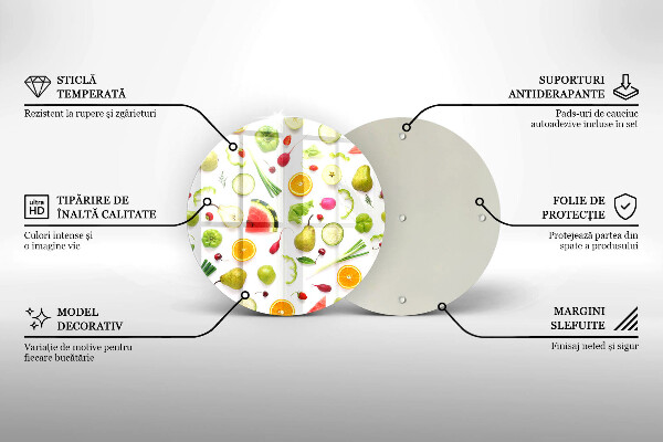 Glas Ceranfeldabdeckung Obst- und Gemüsemuster