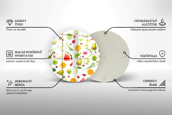 Glas Ceranfeldabdeckung Obst- und Gemüsemuster