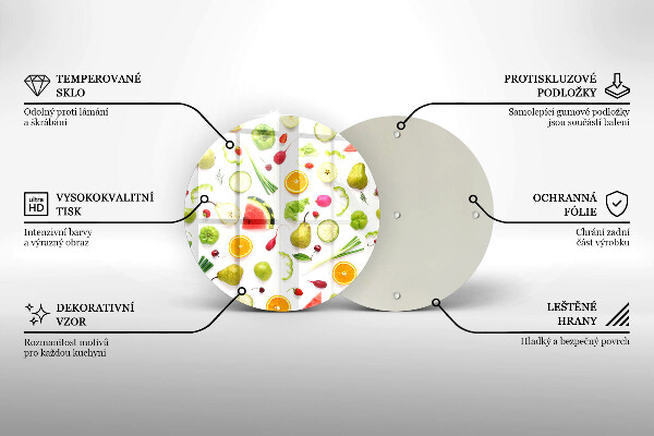 Glas Ceranfeldabdeckung Obst- und Gemüsemuster