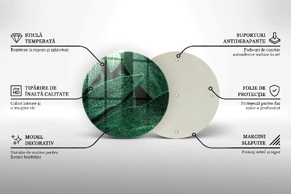 Glas Ceranfeldabdeckung Die Blätter der Pflanze