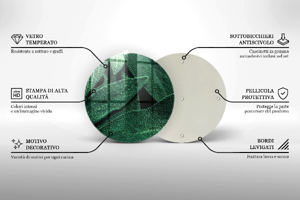 Glas Ceranfeldabdeckung Die Blätter der Pflanze