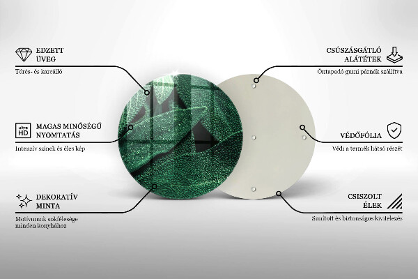Glas Ceranfeldabdeckung Die Blätter der Pflanze