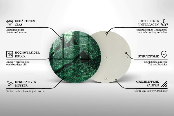 Glas Ceranfeldabdeckung Die Blätter der Pflanze