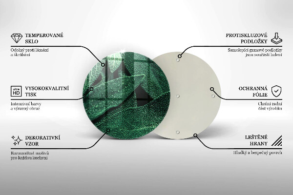 Glas Ceranfeldabdeckung Die Blätter der Pflanze