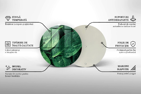 Glas Ceranfeldabdeckung Basilikumblätter