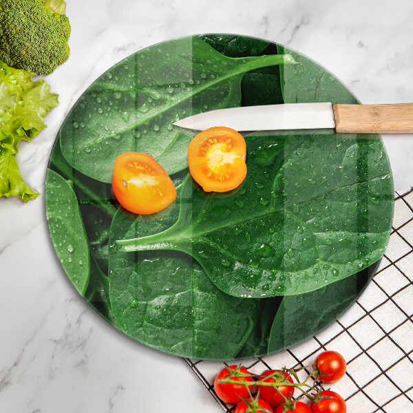 Glas Ceranfeldabdeckung Basilikumblätter