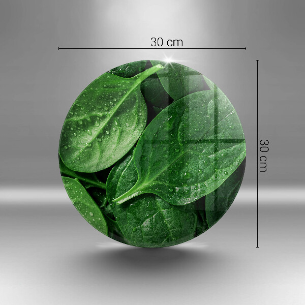 Glas Ceranfeldabdeckung Basilikumblätter