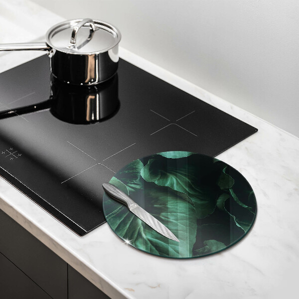 Glas Ceranfeldabdeckung Wilde dunkle Blätter