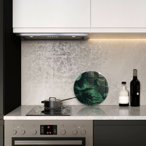 Glas Ceranfeldabdeckung Wilde dunkle Blätter