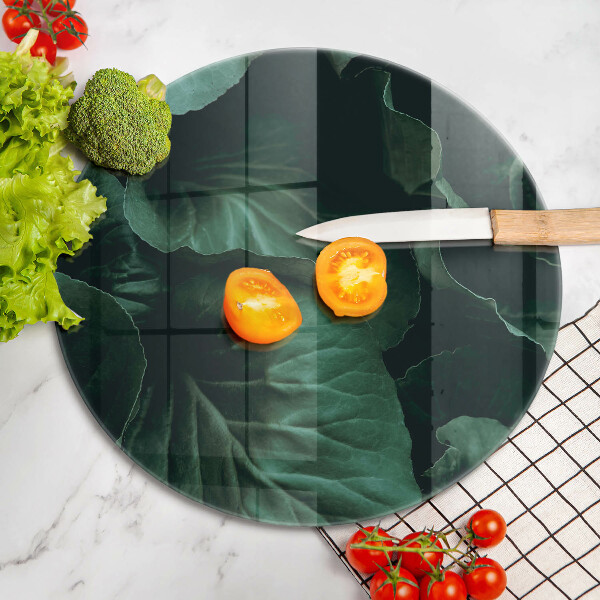 Glas Ceranfeldabdeckung Wilde dunkle Blätter