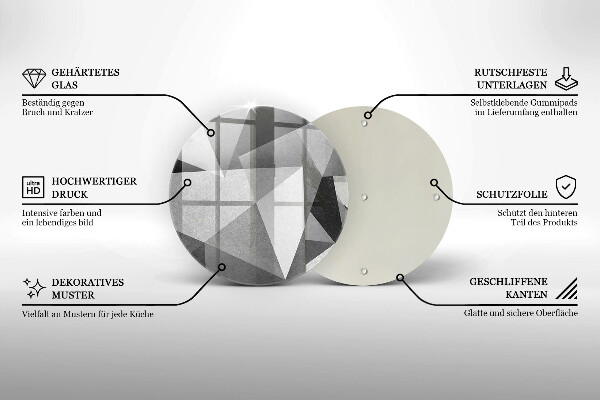 Glas Ceranfeldabdeckung Konkrete scharfe Abstraktion