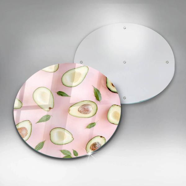 Glas Ceranfeldabdeckung Spritzschutz Avocado-Muster