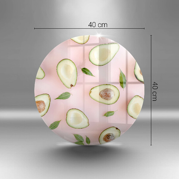 Glas Ceranfeldabdeckung Spritzschutz Avocado-Muster