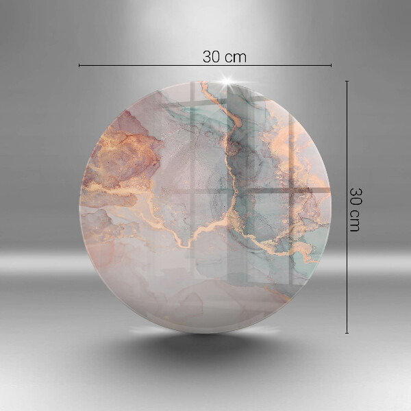 Glas Ceranfeldabdeckung Spritzschutz Marmor mit Gold