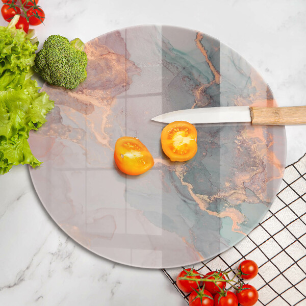 Glas Ceranfeldabdeckung Spritzschutz Marmor mit Gold