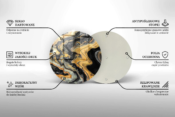 Glas Ceranfeldabdeckung Spritzschutz Abstrakte Struktur