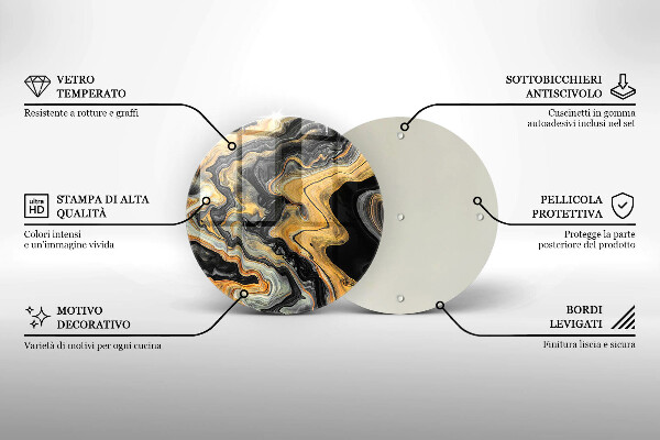 Glas Ceranfeldabdeckung Spritzschutz Abstrakte Struktur