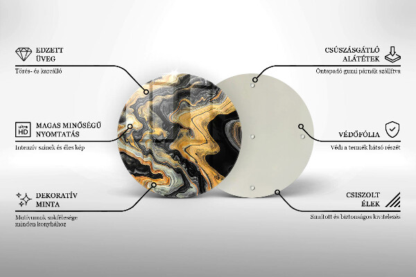 Glas Ceranfeldabdeckung Spritzschutz Abstrakte Struktur