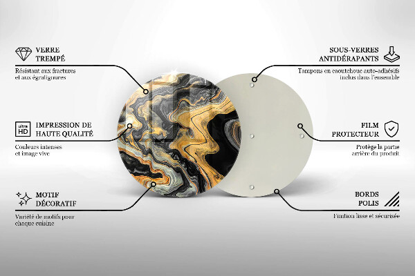 Glas Ceranfeldabdeckung Spritzschutz Abstrakte Struktur