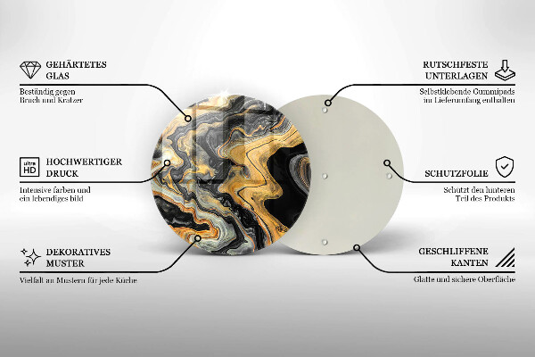 Glas Ceranfeldabdeckung Spritzschutz Abstrakte Struktur