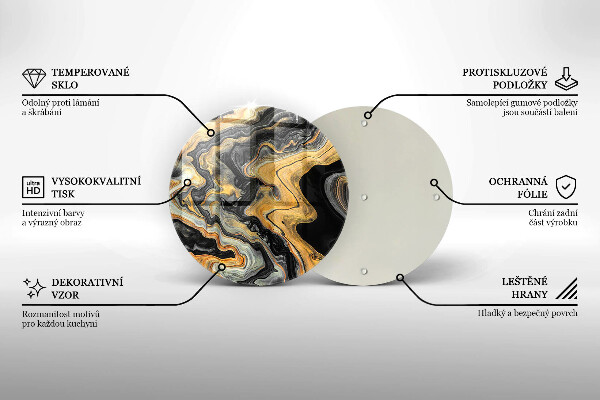 Glas Ceranfeldabdeckung Spritzschutz Abstrakte Struktur