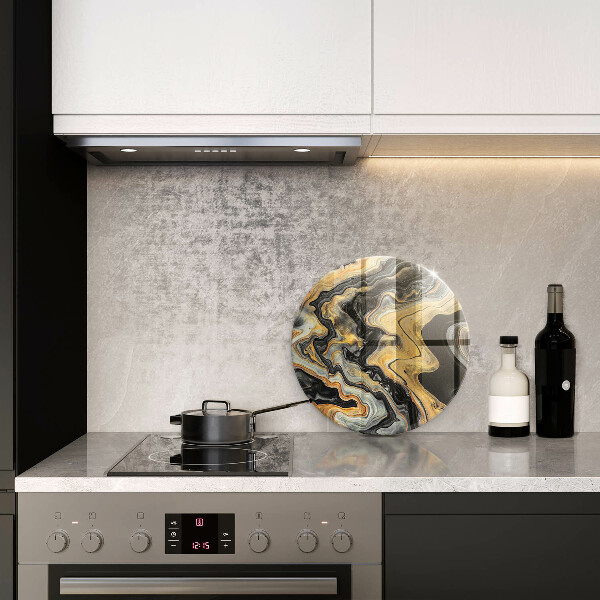 Glas Ceranfeldabdeckung Spritzschutz Abstrakte Struktur